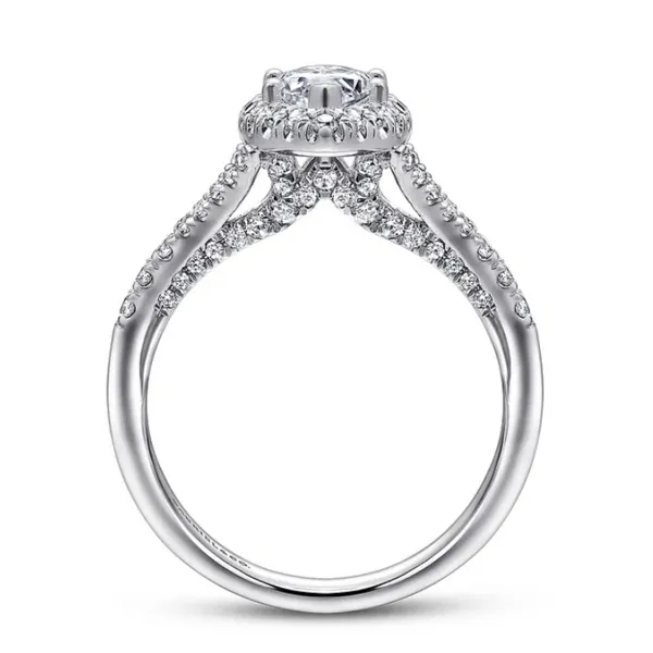 White Gold Marquise Halo Ring Image 4 Rasmussen Jewelers Spanish Fork, UT