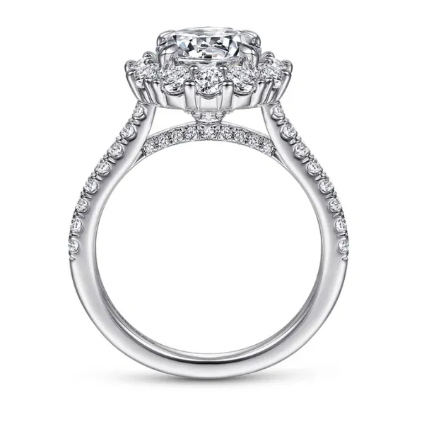 White Gold Diamond Halo Ring Image 4 Rasmussen Jewelers Spanish Fork, UT