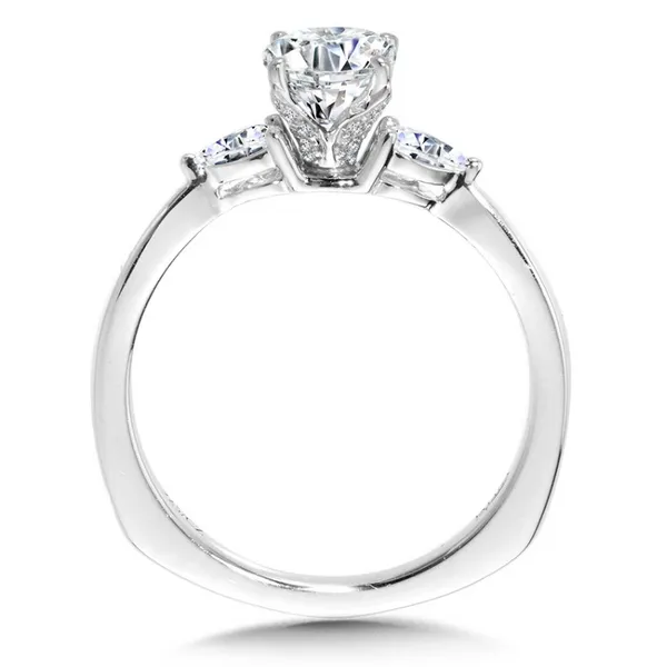 White Gold Three Stone Oval Ring Image 2 Rasmussen Jewelers Spanish Fork, UT
