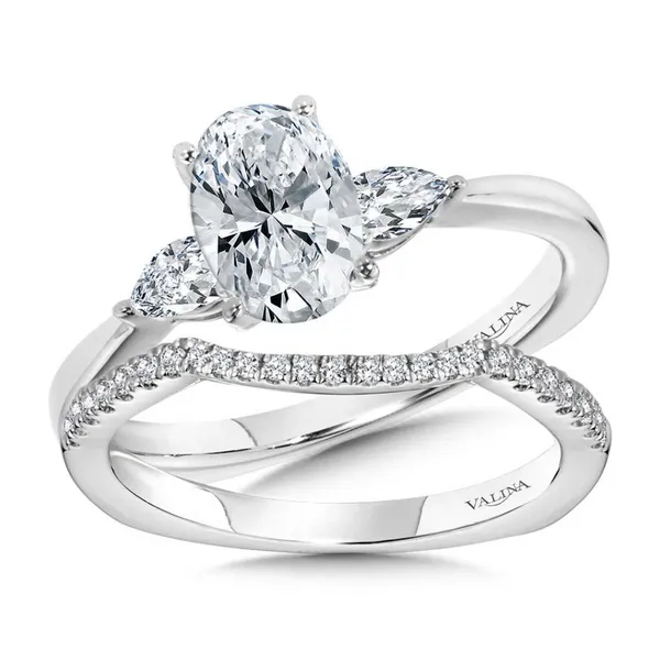 White Gold Three Stone Oval Ring Image 3 Rasmussen Jewelers Spanish Fork, UT