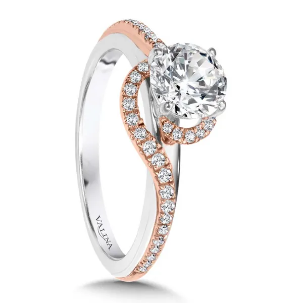 White and Rose Gold Twist Ring Image 3 Rasmussen Jewelers Spanish Fork, UT