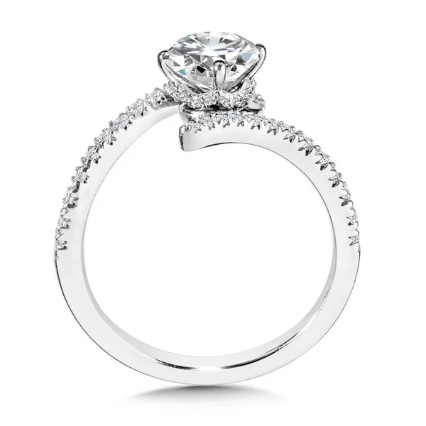 White Gold Diamond Hidden Halo and Bypass Ring Image 2 Rasmussen Jewelers Spanish Fork, UT