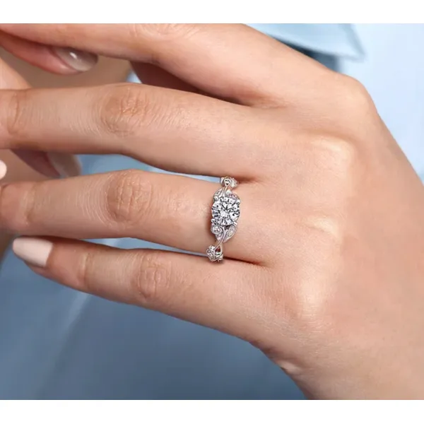 White Gold Floral Ring Image 3 Rasmussen Jewelers Spanish Fork, UT