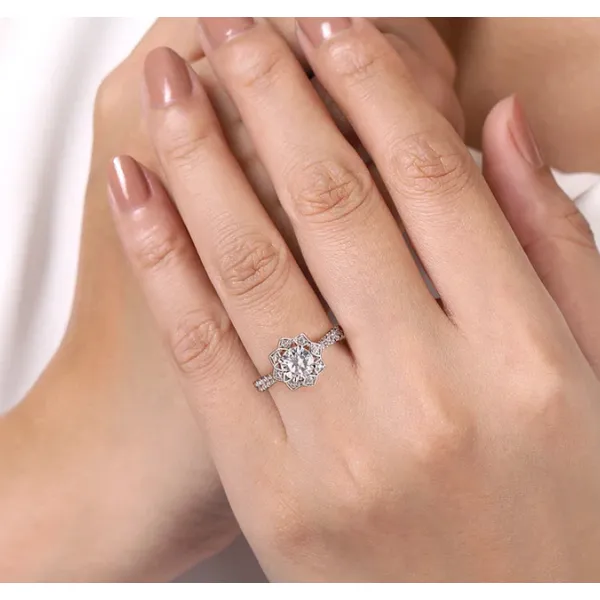 Art Deco Inspired Halo Ring Image 3 Rasmussen Jewelers Spanish Fork, UT