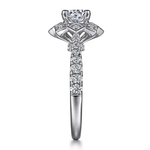 Art Deco Inspired Halo Ring Image 4 Rasmussen Jewelers Spanish Fork, UT