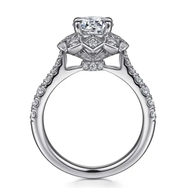 Art Deco Inspired Halo Ring Image 5 Rasmussen Jewelers Spanish Fork, UT