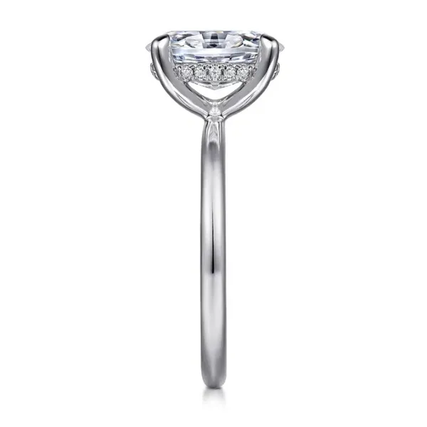 White Gold Hidden Halo Oval Ring Image 4 Rasmussen Jewelers Spanish Fork, UT