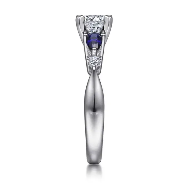 Five Stone Sapphire and Diamond Ring Image 4 Rasmussen Jewelers Spanish Fork, UT