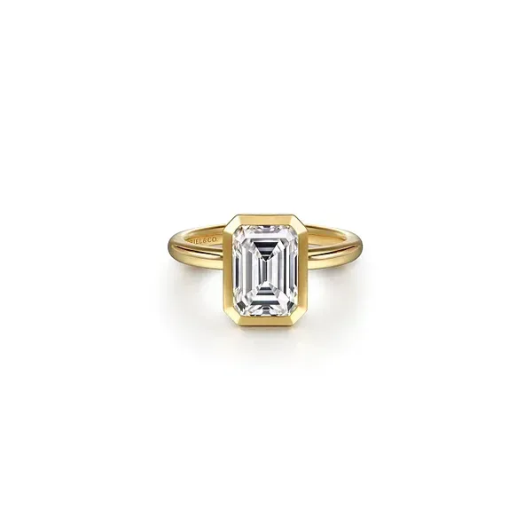Yellow Gold Emeral Bezel Ring Rasmussen Jewelers Spanish Fork, UT