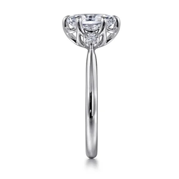 White Gold Three Stone Oval Ring Image 4 Rasmussen Jewelers Spanish Fork, UT