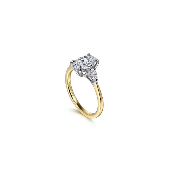 Three-Stone Engagement Ring with Pear Accents Image 2 Rasmussen Jewelers Spanish Fork, UT