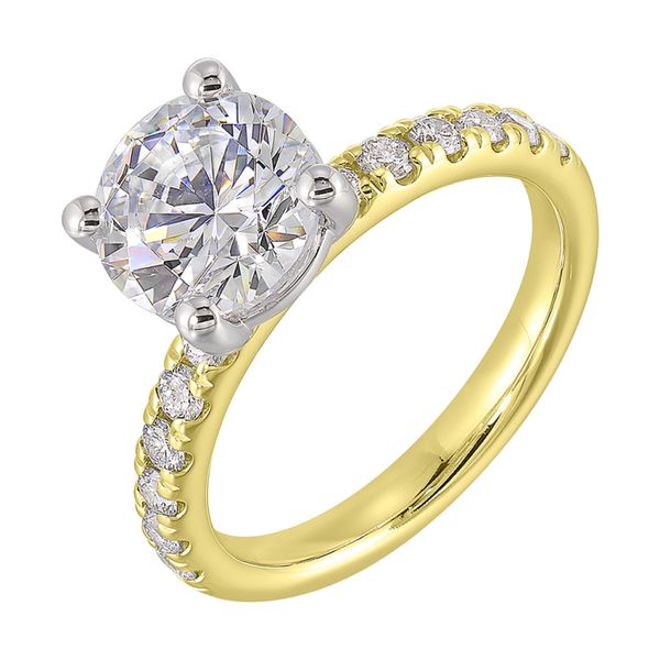 Round With Diamond Engament Ring Rasmussen Jewelers Spanish Fork, UT