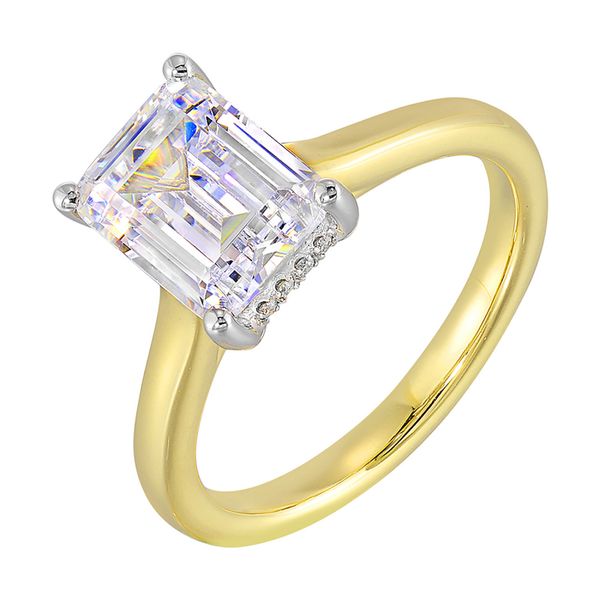 Emerald With Diamond Hidden Halo Engagement Ring Rasmussen Jewelers Spanish Fork, UT