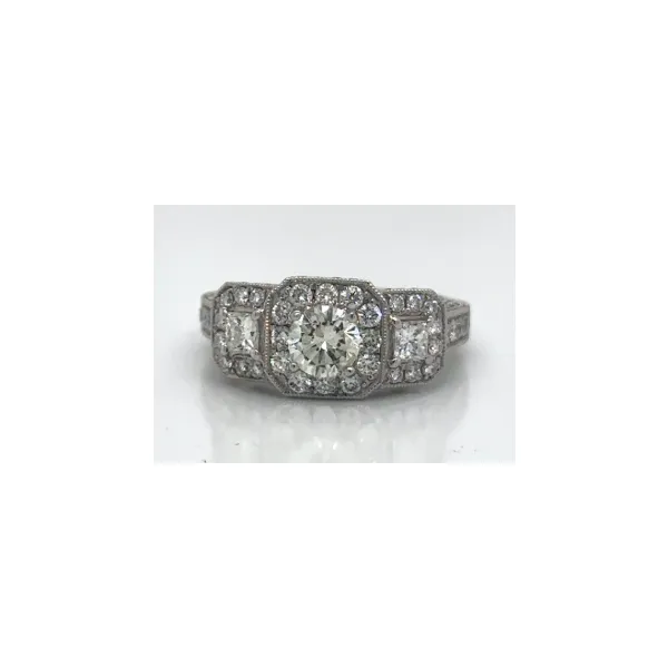 White Gold Three-Stone Diamond Engagement Ring Rasmussen Jewelers Spanish Fork, UT