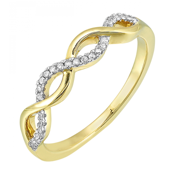 Yellow Gold Diamond Twist Ring Rasmussen Jewelers Spanish Fork, UT