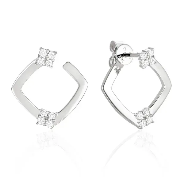 Open Square Floral Studs Rasmussen Jewelers Spanish Fork, UT