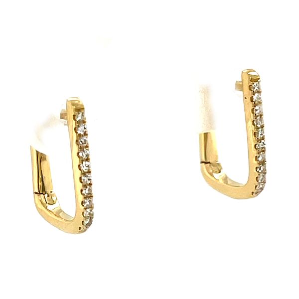 Diamond Rectangle Hoop Earrings Rasmussen Jewelers Spanish Fork, UT