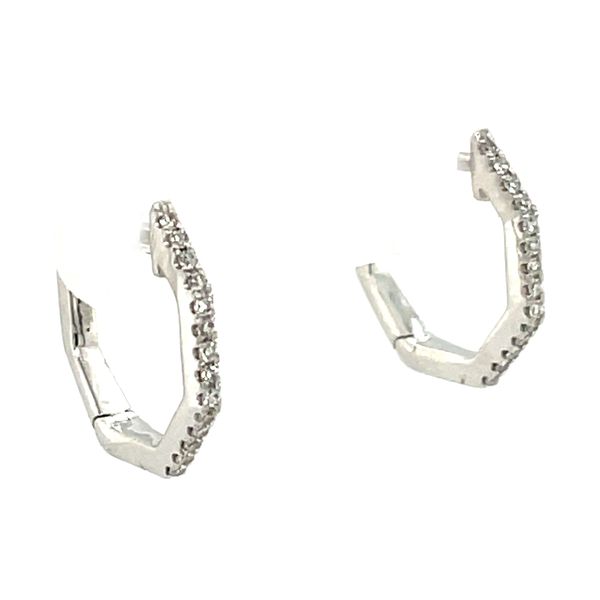 Diamond Octagon Huggie Earrings Rasmussen Jewelers Spanish Fork, UT