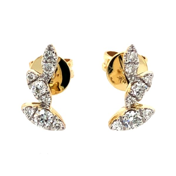 Diamond Leaf Stud Earrings Rasmussen Jewelers Spanish Fork, UT