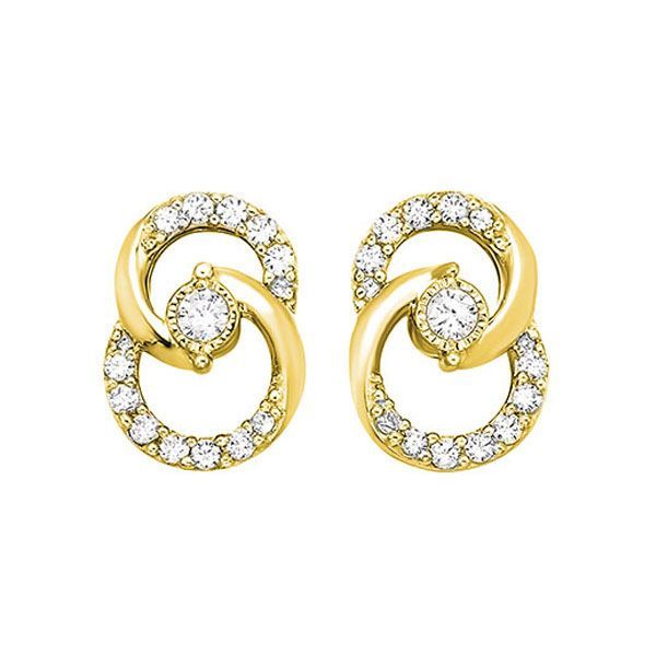 Yellow Gold Diamond Fashion Earrings Rasmussen Jewelers Spanish Fork, UT