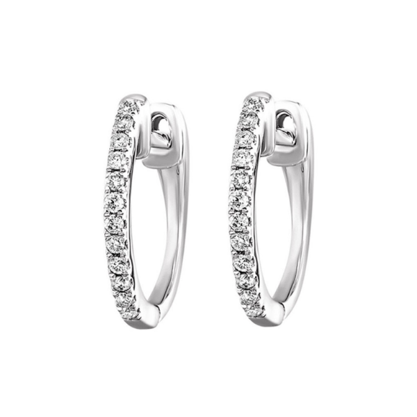 White Gold Diamond Hoop Earrings Rasmussen Jewelers Spanish Fork, UT