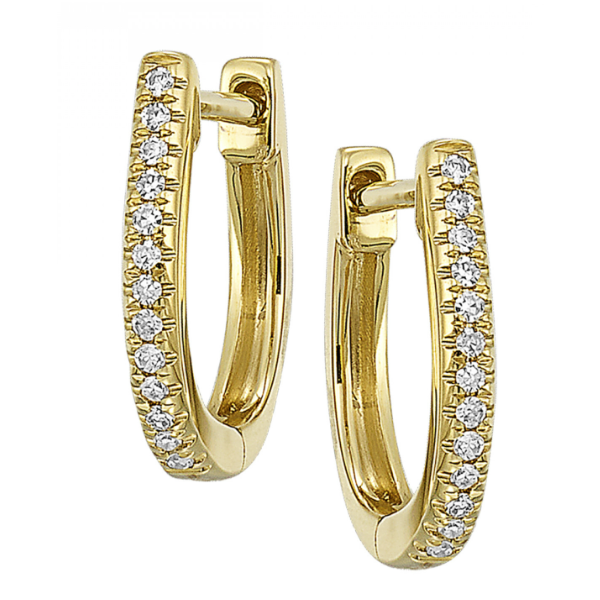 Yellow Gold Diamond Hoop Earrings Rasmussen Jewelers Spanish Fork, UT