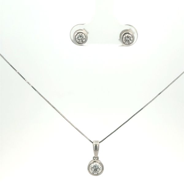 Lab Earring and Pendant Bezel Set Rasmussen Jewelers Spanish Fork, UT