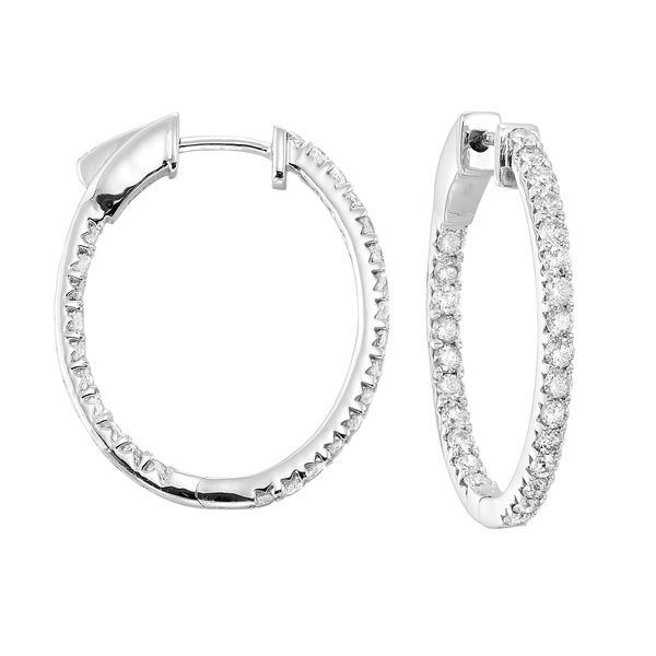 Lab Inside Out Hoop Diamond Earrings Rasmussen Jewelers Spanish Fork, UT