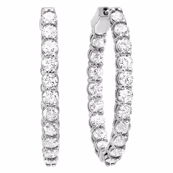 Lab Inside Out Hoops Diamond Earrings Rasmussen Jewelers Spanish Fork, UT