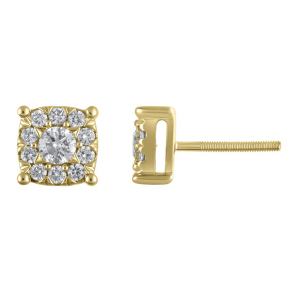 Diamond Cushion Cluster Earrings Rasmussen Jewelers Spanish Fork, UT