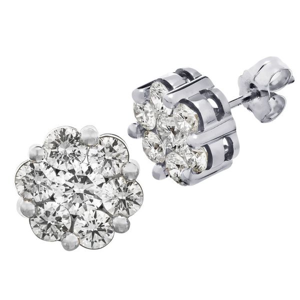 Diamond Cluster Earrings Rasmussen Jewelers Spanish Fork, UT