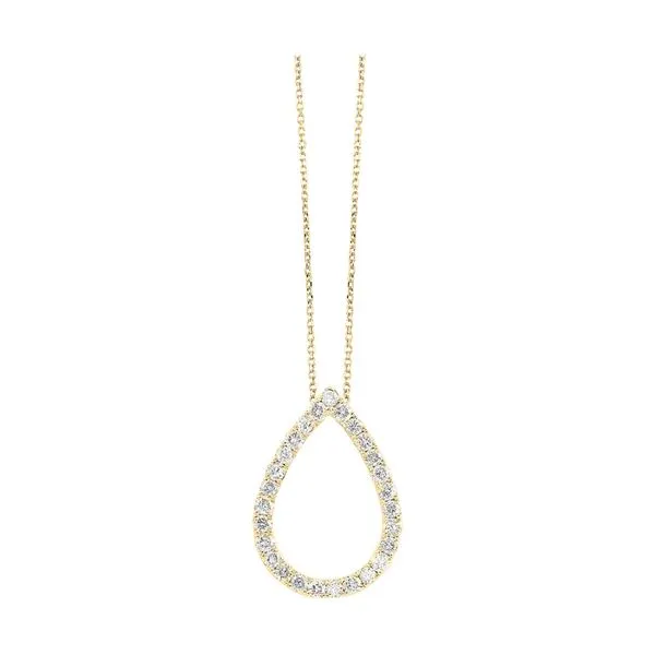 Yellow Gold Diamond Tear Drop Pendant Rasmussen Jewelers Spanish Fork, UT