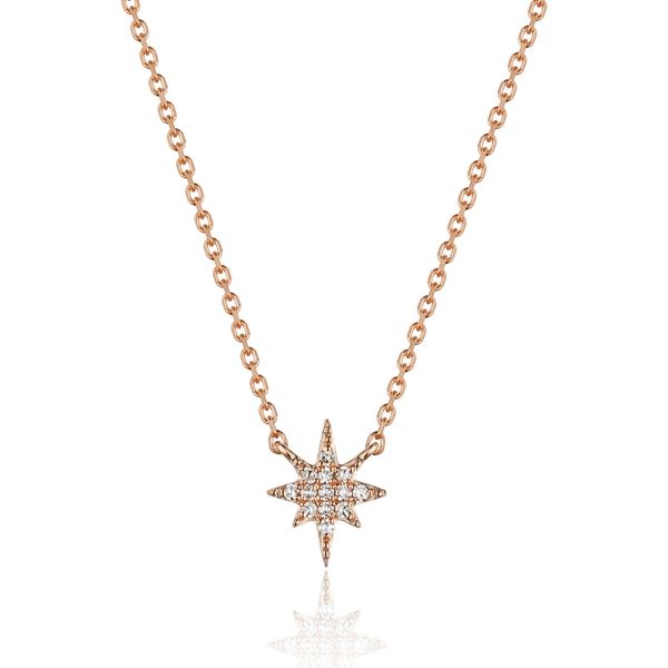 Rose Gold Diamond Star Necklace Rasmussen Jewelers Spanish Fork, UT
