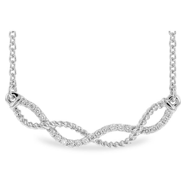 White Infinity and Diamond Necklace Rasmussen Jewelers Spanish Fork, UT