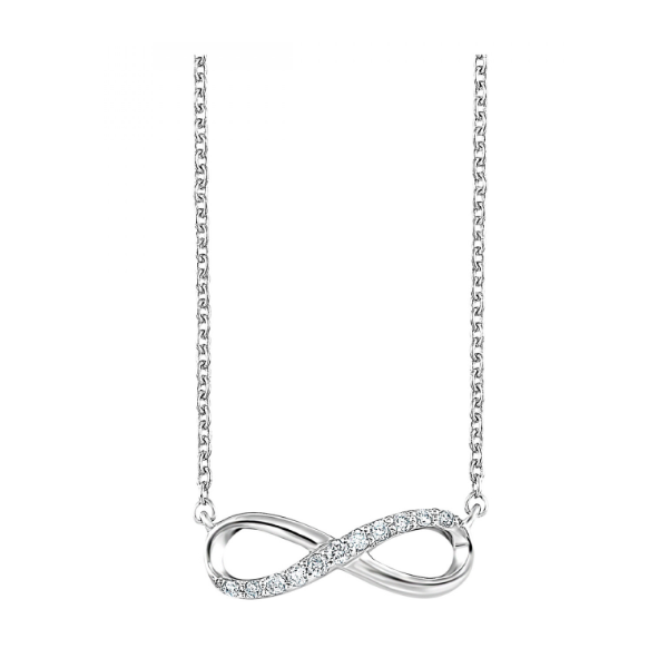 Sterling Silver Diamond Infinite Necklace Rasmussen Jewelers Spanish Fork, UT