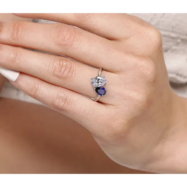 White Gold Two Stone Ring Image 3 Rasmussen Jewelers Spanish Fork, UT