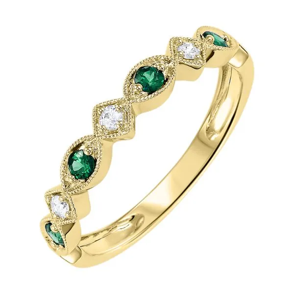 Emerald and Diamond Band Rasmussen Jewelers Spanish Fork, UT