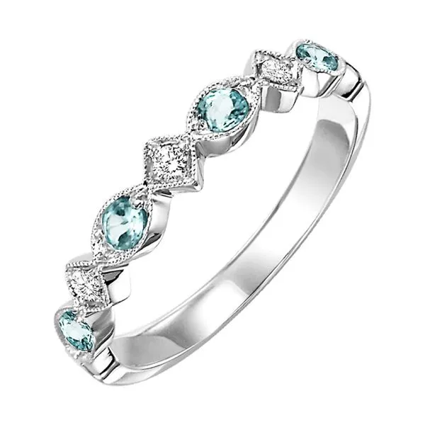 White Gold Diamond And Aquamarine Ring Rasmussen Jewelers Spanish Fork, UT