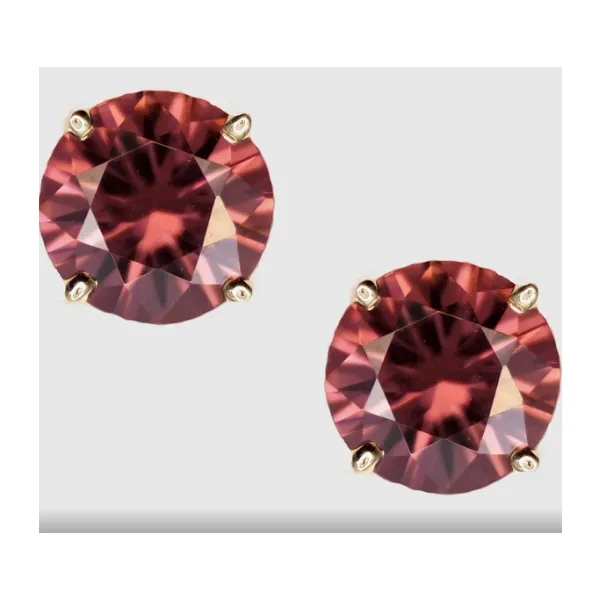 Yellow Gold Cinnamon Zircon Stud Earrings Rasmussen Jewelers Spanish Fork, UT
