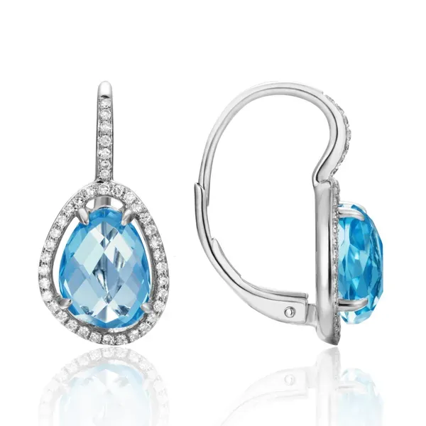 Leverback Checker Stone Earrings Rasmussen Jewelers Spanish Fork, UT