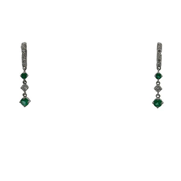 Emerald and Diamond Drop Earrings Rasmussen Jewelers Spanish Fork, UT