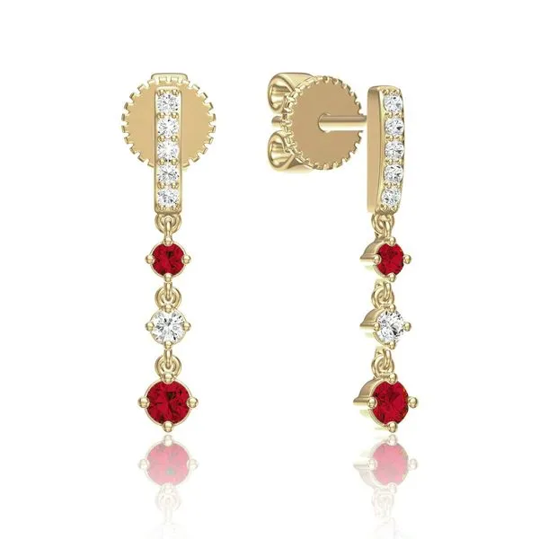 Ruby and Diamond Drop Earrings Rasmussen Jewelers Spanish Fork, UT