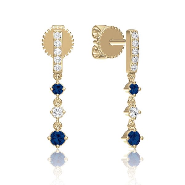 Sapphire and Diamond Drop Earrings Rasmussen Jewelers Spanish Fork, UT