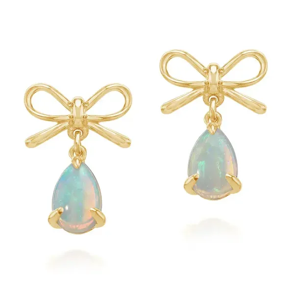 Australian Opal Bow Earrings Rasmussen Jewelers Spanish Fork, UT