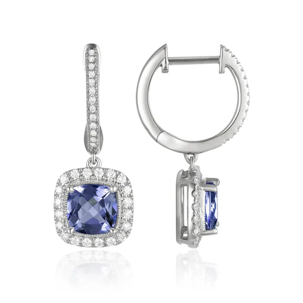 Tanzanite Cushion Cut Dangles Rasmussen Jewelers Spanish Fork, UT