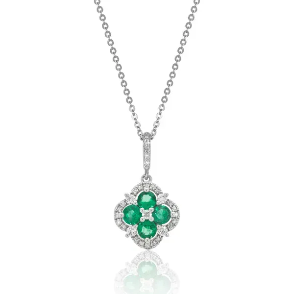 Emerald Halo Clover Pendant Rasmussen Jewelers Spanish Fork, UT