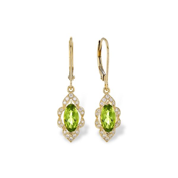 Yellow Peridot and Diamond Earrings Rasmussen Jewelers Spanish Fork, UT