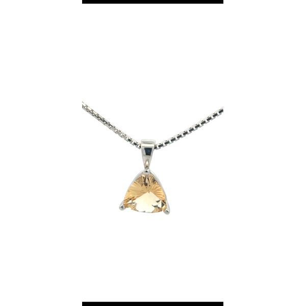 Yellow Sapphire Trillion Pendant Rasmussen Jewelers Spanish Fork, UT