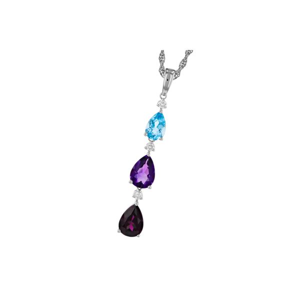 White Blue Topaz, Amethyst, Rhodalite Rasmussen Jewelers Spanish Fork, UT