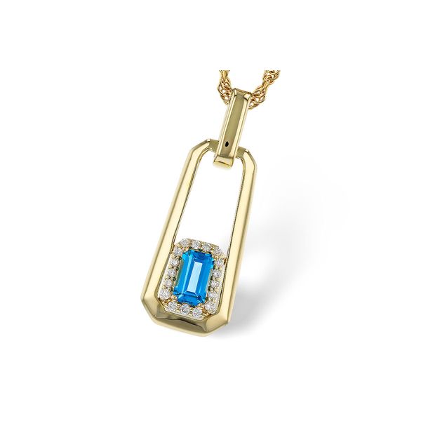 Yellow Blue Topaz and Diamond Pendant Rasmussen Jewelers Spanish Fork, UT
